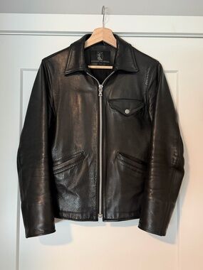 Vintage Hysteric Glamour Black Leather Biker Jacket